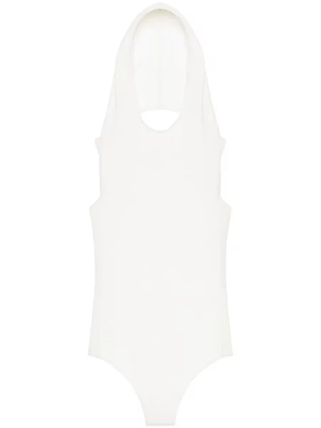 Body Courreges z kapturem biały