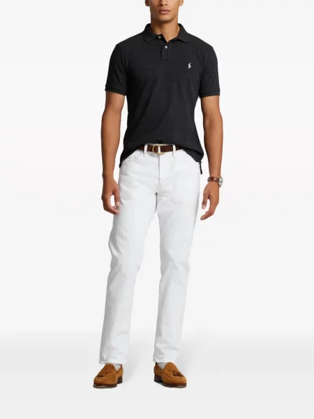 Klasikinės ilgas polo marškinėliai Polo Ralph Lauren juoda