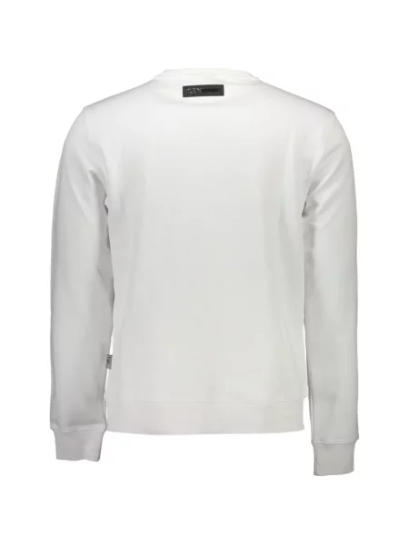 Hanorac sport Plein Sport cu imagine alb