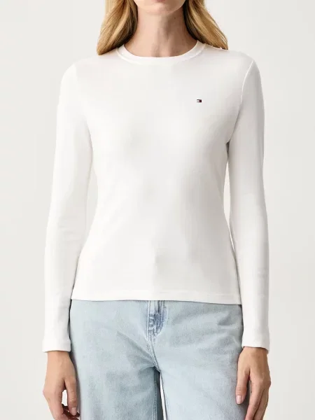 Tommy Hilfiger блуза с дълги ръкави дамска от бежово