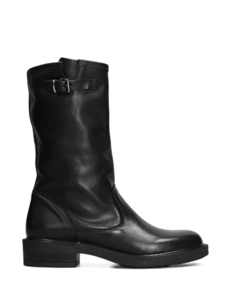 Botine Metisse din piele cu cataramă negru