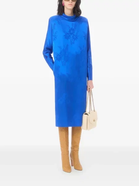 Rochie midi Valentino Garavani din jacard albastru