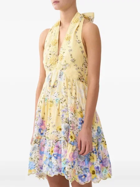 Rochie mini Camilla de costum galben