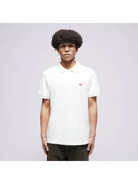 Тениска с яка Levi's мъжка с изчистен дизайн бяло