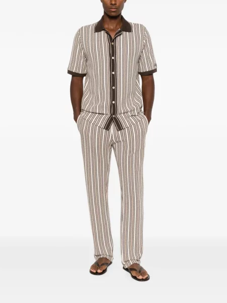 Pantaloni Mc2 Saint Barth cu dungi cu cordon
