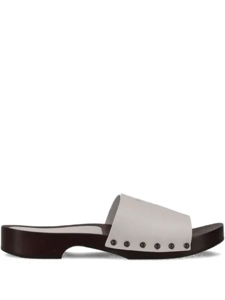 Sandale La Rose din piele alb