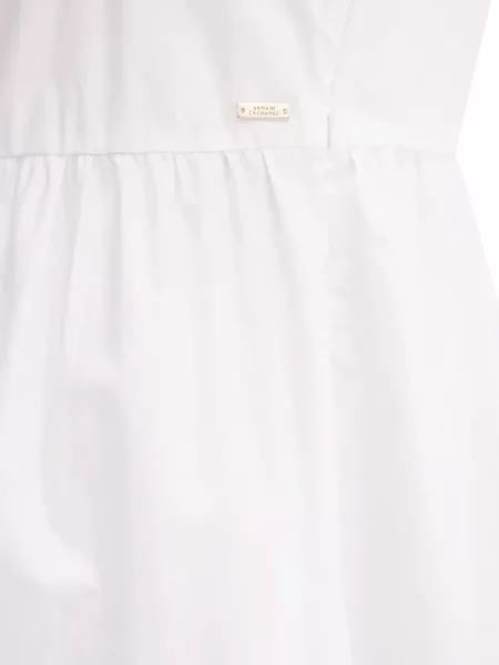 Rochie midi Armani Exchange până la genunchi de costum alb