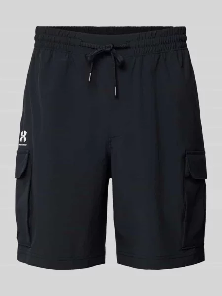 Spodenki treningowe Under Armour Vibe Woven Cargo black/white białe