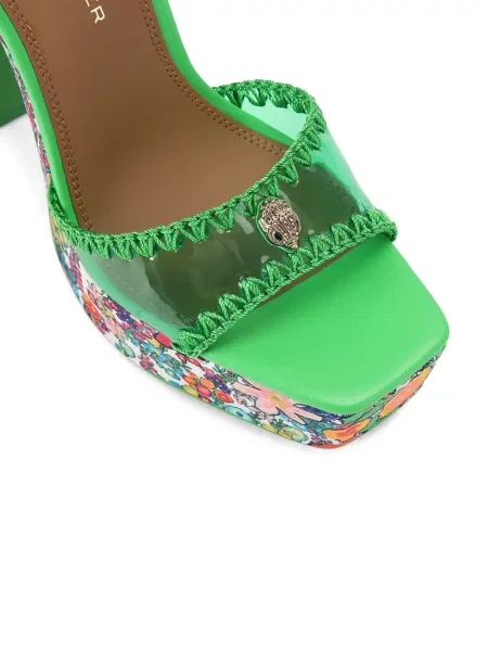 Sandale Kurt Geiger London cu platformă cu legături verde