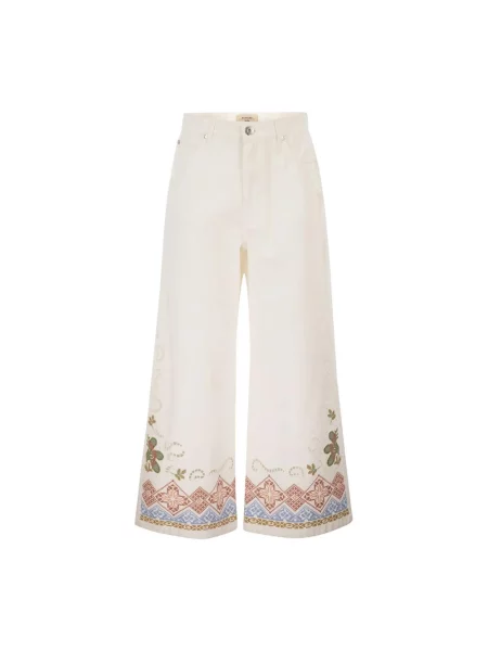 Szerokie jeansy Weekend Max Mara białe
