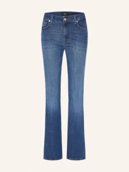 7 For All Mankind Flared Džíny The Leggy Bootcut mid blue modré