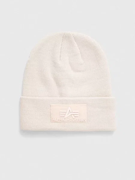 Čepice Alpha Industries z husté pleteniny béžová