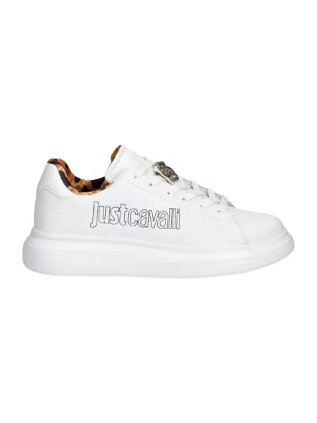 Sneakersy Just Cavalli skórzane białe