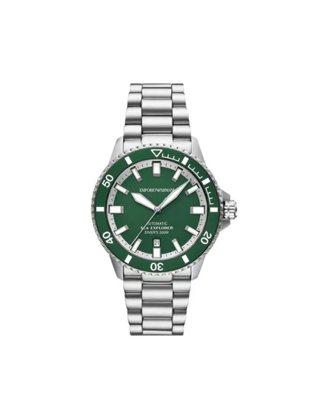 Emporio Armani Hodinky Sea Explorer Strieborná zelená