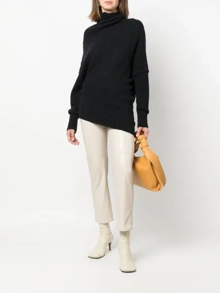 Asimetriškas buklė megztinis Proenza Schouler juoda