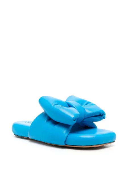 Sandale Off-white cu funde din piele alb