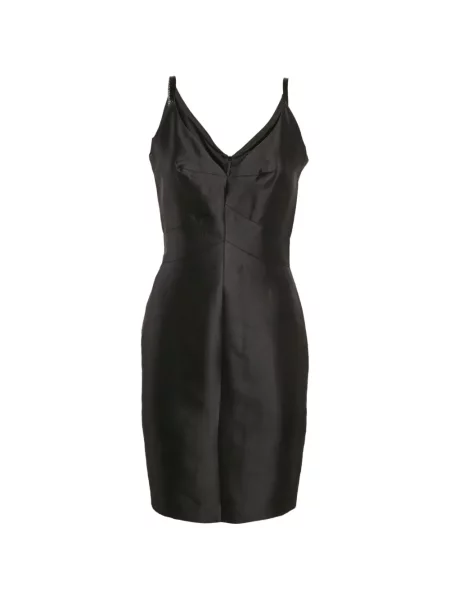 Rochie mini Katy Rodriguez fără mâneci de costum negru