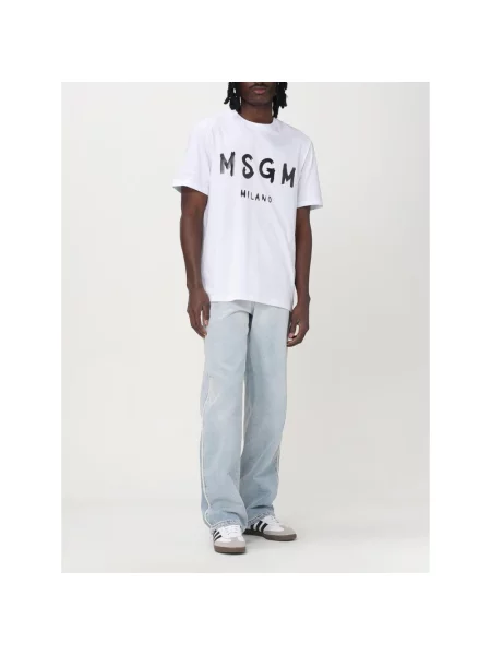 Koszulka Msgm z nadrukiem biała