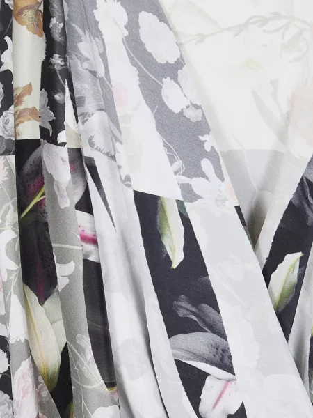 Spódnica midi Maison Margiela w kwiatki z nadrukiem drapowana