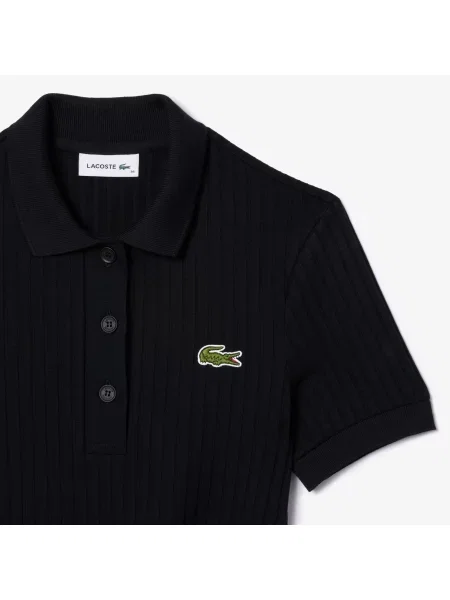 Lacoste Sukienka Midi W Stylu Polo czarna