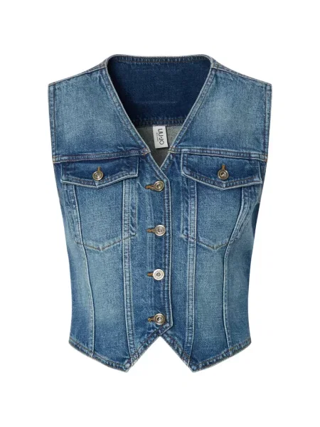 Vestă denim Liu Jo albastru