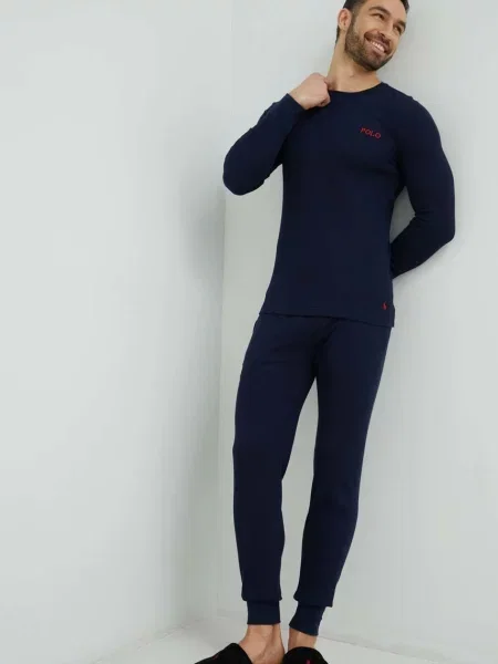 Однотонна піжама Polo Ralph Lauren синя