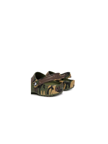 Natikače Crocs Classic Camouflage Clog zelena