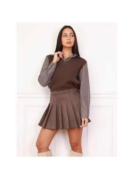 Haljina La Modeuse smeđa