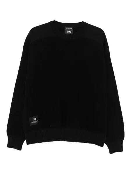 Pulover Y-3 cu decolteu rotund negru