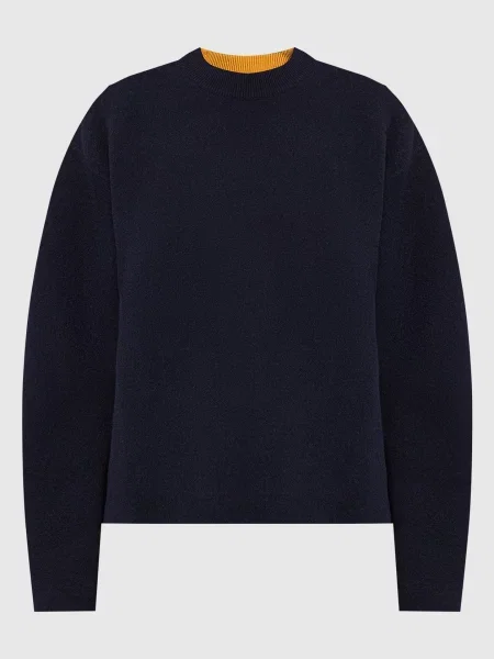 Шерстяной двусторонний свитер Jil Sander синий