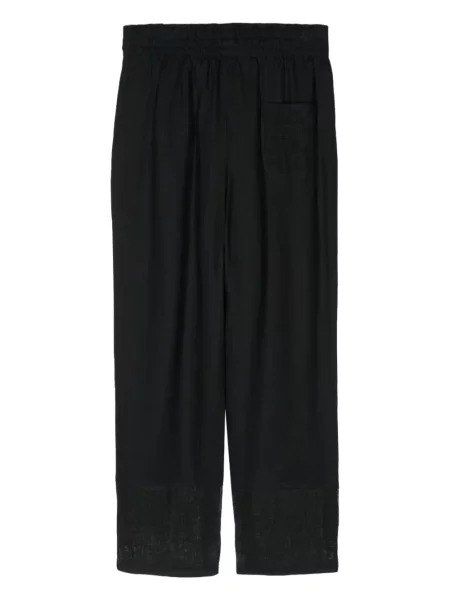 Lněné zúžené kalhoty Emporio Armani