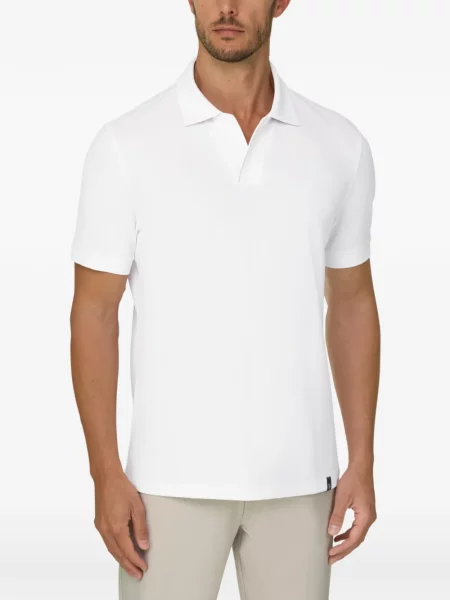 Tricou polo Boggi Milano stretch alb
