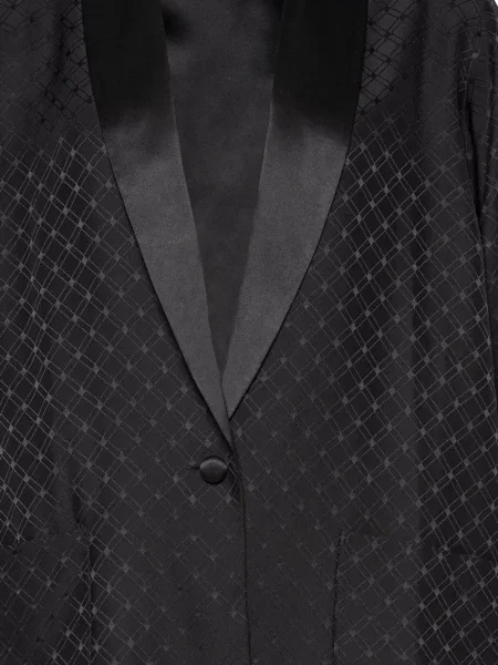 Cardigan Eres cu imprimeu geometric negru