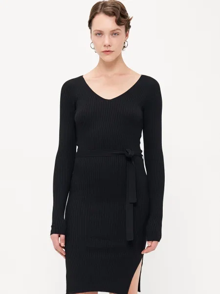 Vero Moda Tall Rochie tricotat VMSABA' negru