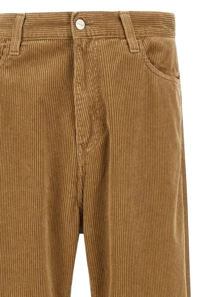 Pantaloni Carhartt Wip de catifea maro