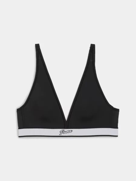 Бюстгальтер PUMA Padded Triangle T комбінований верх чорний