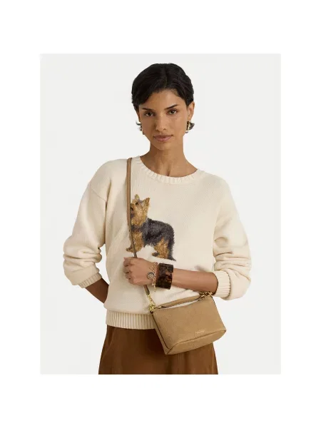 LAUREN RALPH LAUREN Ročna torba Svetlo rjava