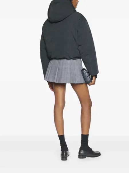 Geacă cu puf Maison Kitsune cu glugă negru