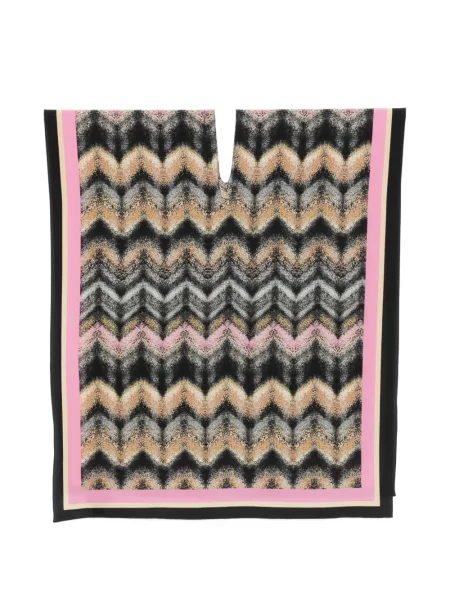 Fular Missoni cu imagine negru