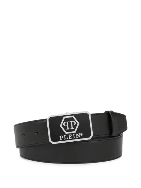 Cu centură curea Philipp Plein din piele negru
