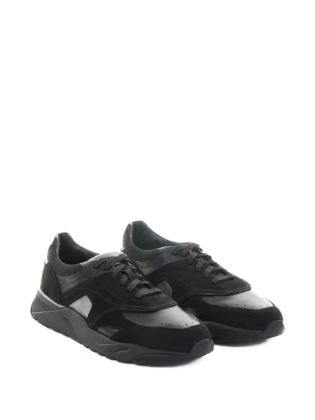 Sneakerși Santoni din piele negru