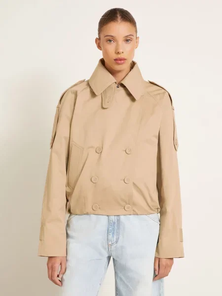 Acne Studios Trenchová Bunda velbloudí