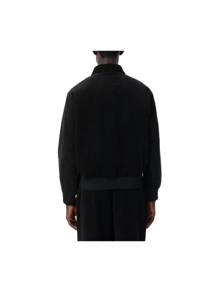 Kurtka bomber Lacoste pikowany czarny