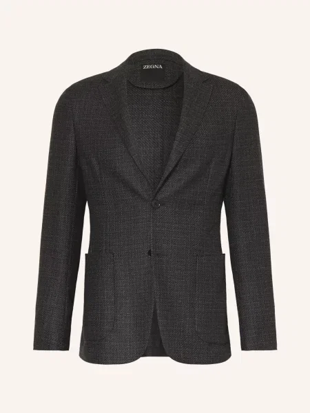 Zegna Sako Drop 7 Extra Slim Fit tmavě / světle šedá