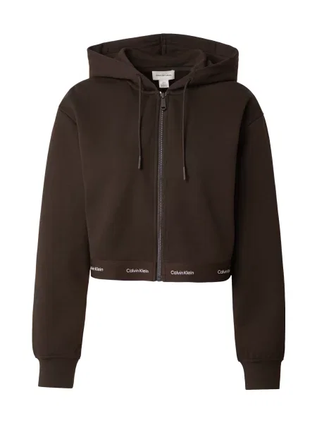 Calvin Klein Jeans Hanorac închis / alb maro