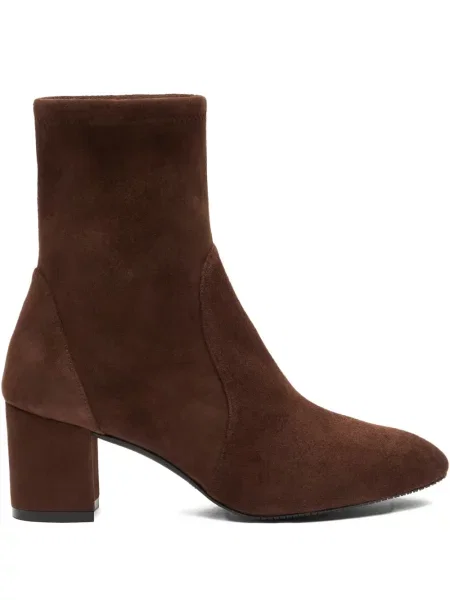 Botine Stuart Weitzman din piele de căprioară maro