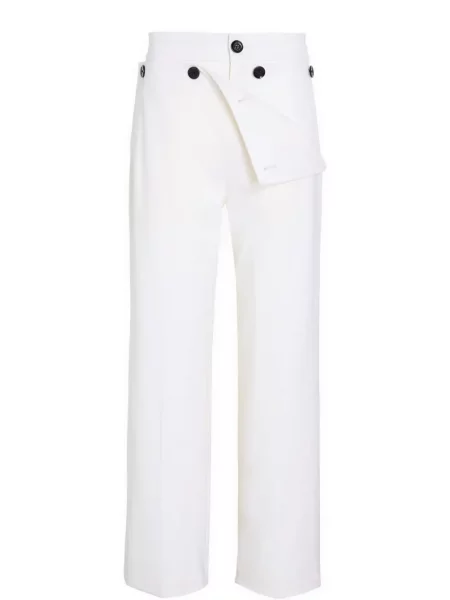 Pantaloni Proenza Schouler alb