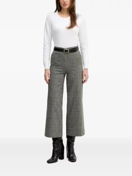 Pantaloni Benetton în carouri gri