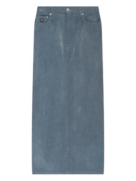 Fustă din denim Moschino până la genunchi albastru