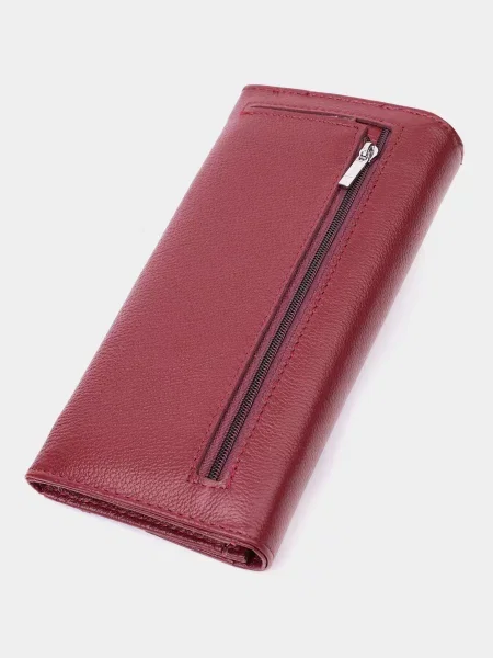 ST Leather Accessories Гаманець Шкіра бордовий